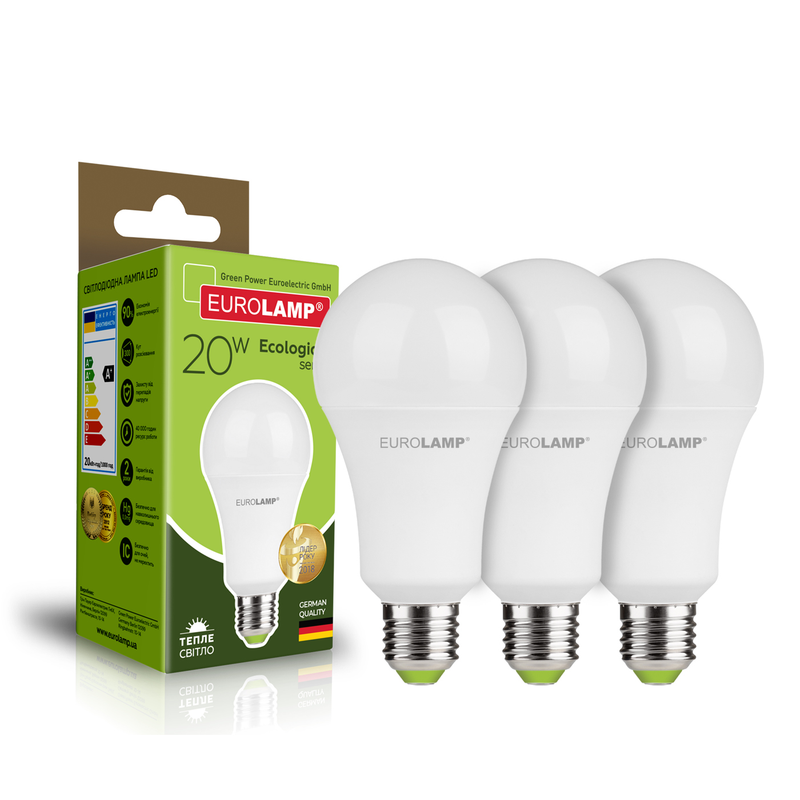 Лампа світлодіодна Eurolamp (4260642633431) 20Вт, E27, 3000K